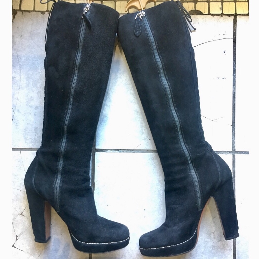 Alaia Tall Suede Boots